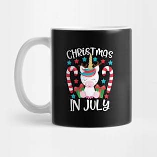 Christmas In July Funny Unicorn Humor Gift Mug